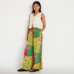 Pantalon large taille standard vert femme
