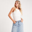 Body sans manches ecru femme