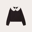 Sweat col claudine noir femme