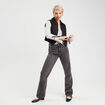 Pull manches longues noeuds gris clair femme