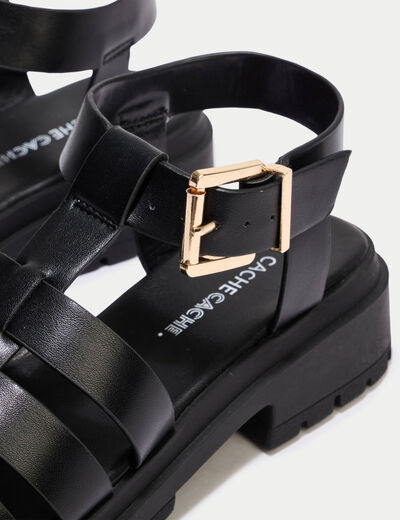 Sandales noir femme