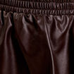 Jupe patineuse en similicuir marron fonc&eacute; femme