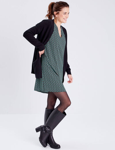 Gilet manches longues noir femme