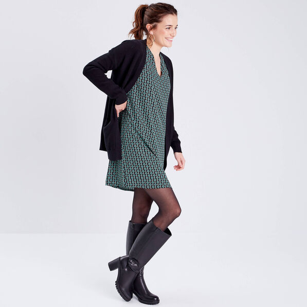 Gilet manches longues noir femme
