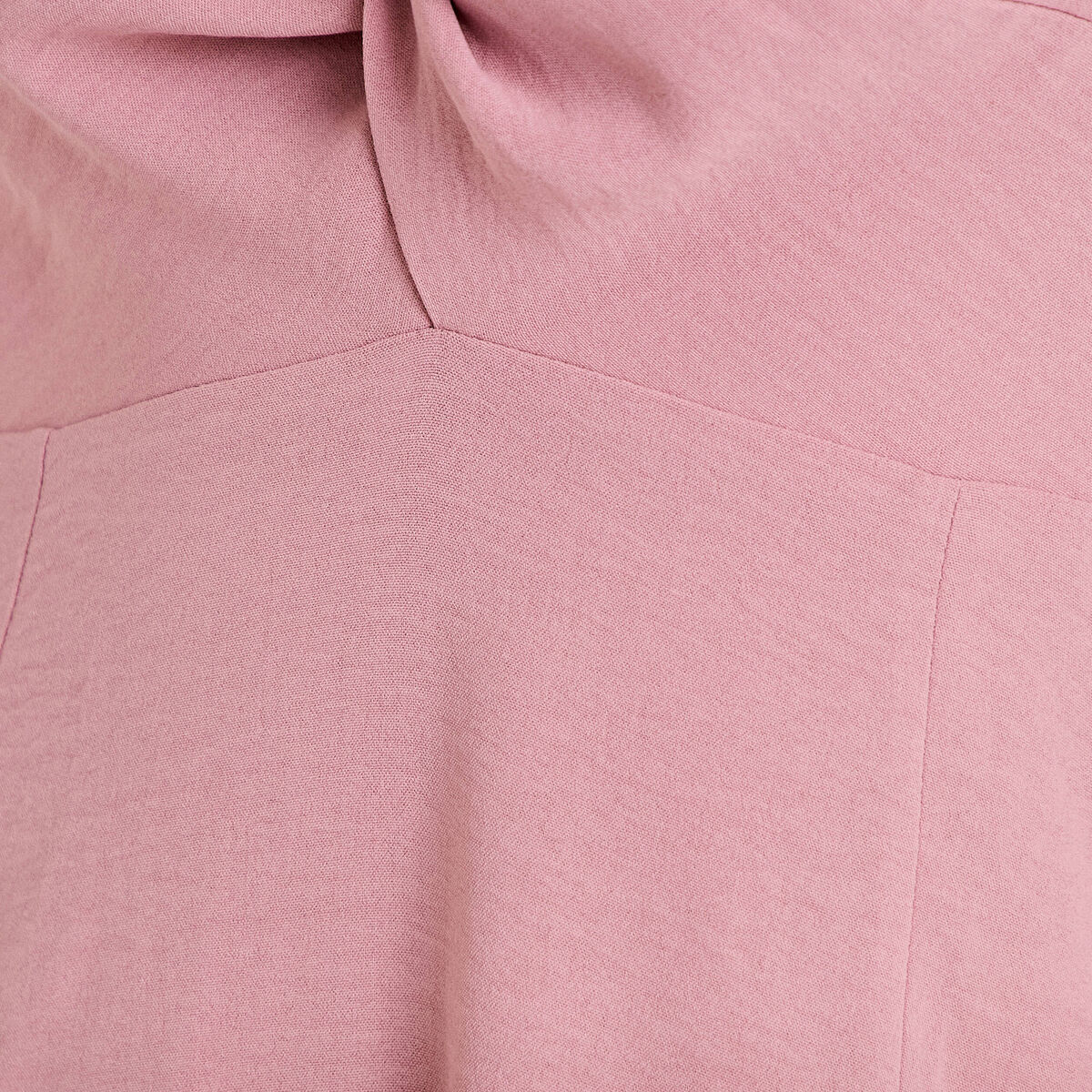 Robe longue &eacute;vas&eacute;e fendue vieux rose femme