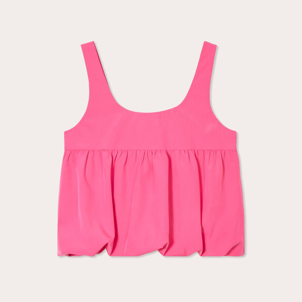 Crop top avec noeud rose fushia femme
