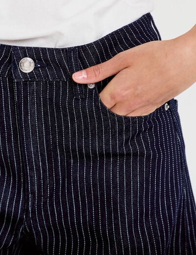 Jean mom denim brut femme