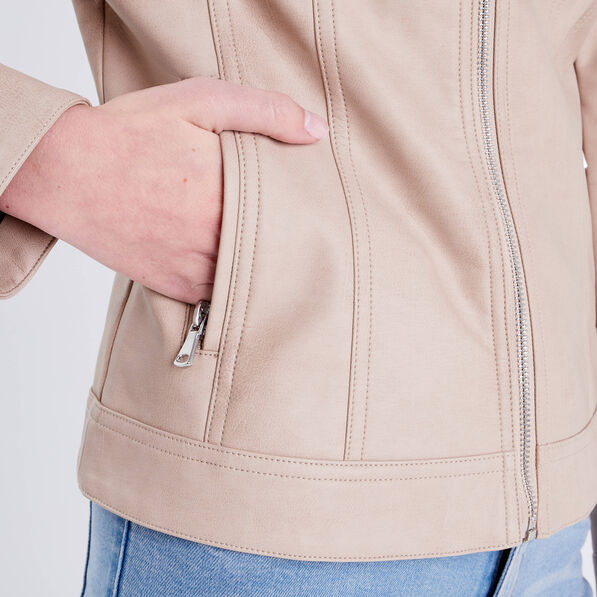 veste droite zippee sable femme Veste droite zippée sable femme