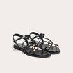 Sandales plates noir femme