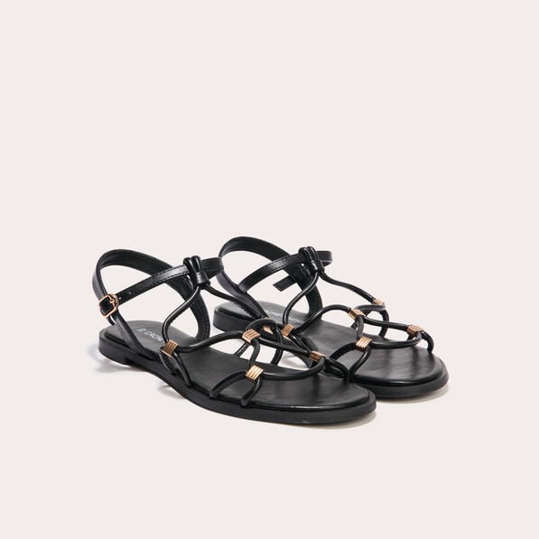 sandales plates noir femme Sandales plates noir femme