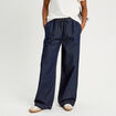 Jeans large taille élastiquée denim brut femme