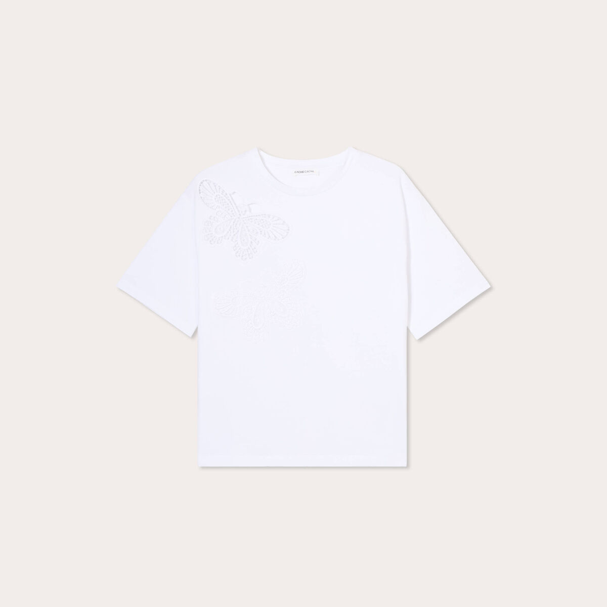 T-shirt manches courtes blanc femme