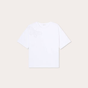 T-shirt manches courtes blanc femme