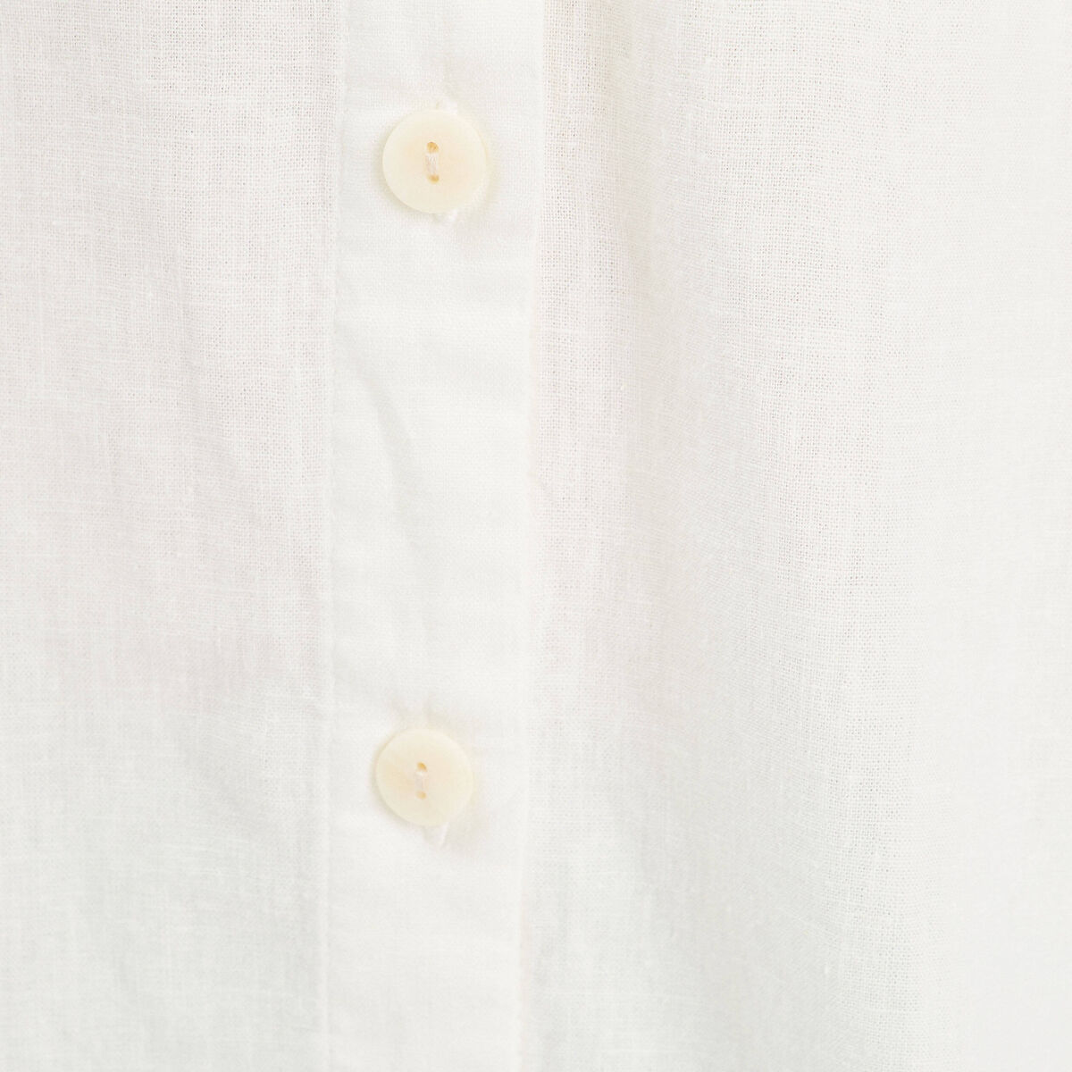 Chemise manches longues contenant du lin ecru femme