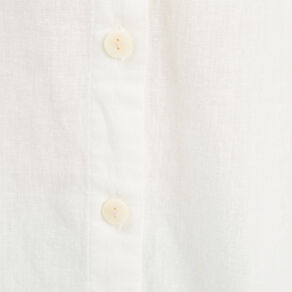 Chemise manches longues contenant du lin ecru femme