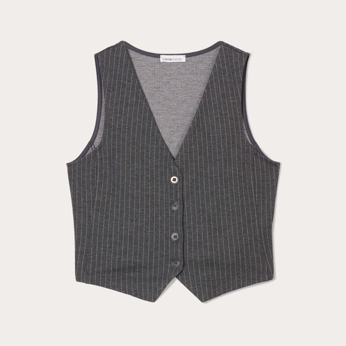 Veston sans manches gris femme