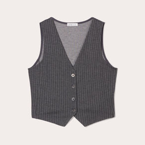Veston sans manches gris femme