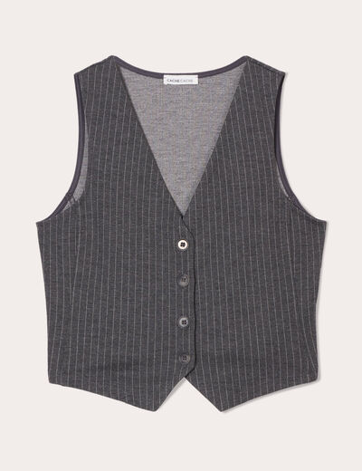 Veston sans manches gris femme
