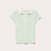 Polo col chemise manches courtes vert femme