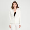 Veste blazer droite ecru femme