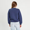 Veste matelassée zippée bleu marine femme