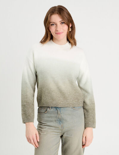 Pull manches longues vert pastel femme