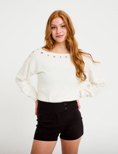 Shorty taille basse noir femme