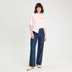 Pull manches courtes rose clair femme