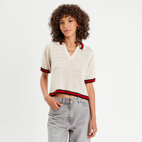 polo manches courtes ecru femme Polo manches courtes ecru femme