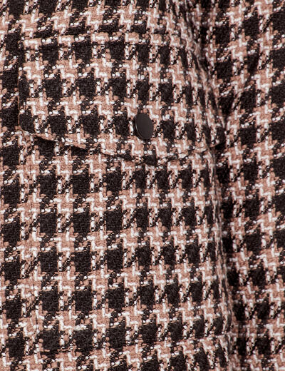 Veste droite courte noir femme