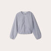 Veste effet boule gris clair femme