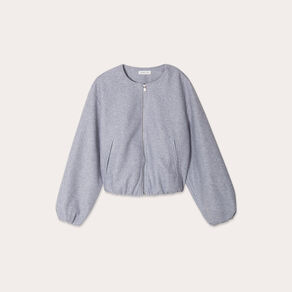 veste effet boule gris clair femme Veste effet boule gris clair femme