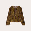 Blouse manches longues marron femme