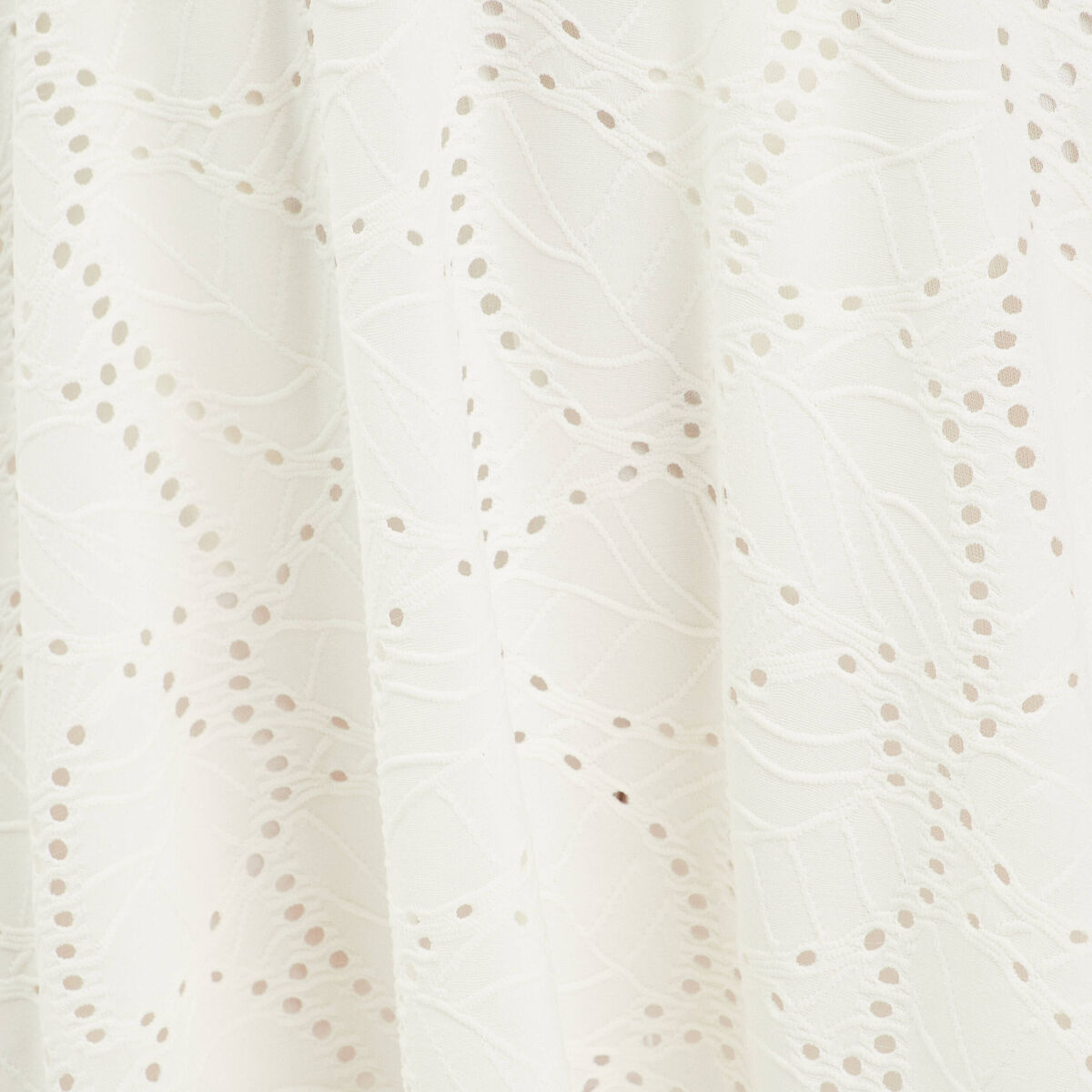 Jupe évasée broderie anglaise ecru femme