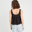 Blouse effet boule et noeud noir femme