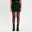 Jupe droite courte taille haute vert fonc&eacute; femme