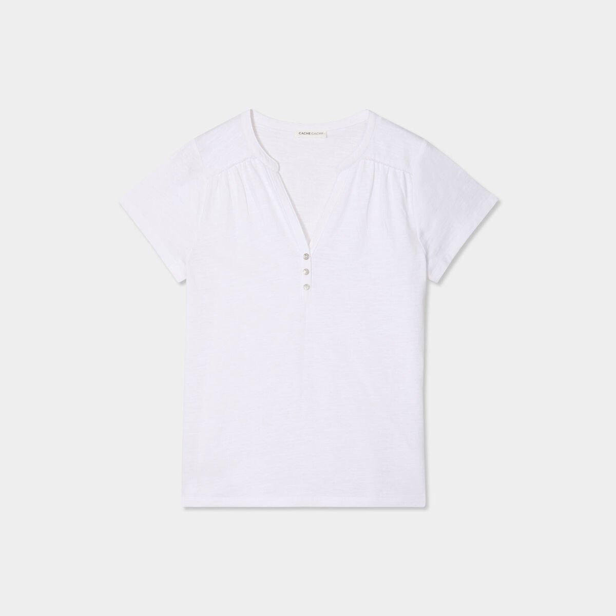 T-shirt manches courtes blanc femme