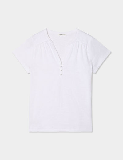 T-shirt manches courtes blanc femme