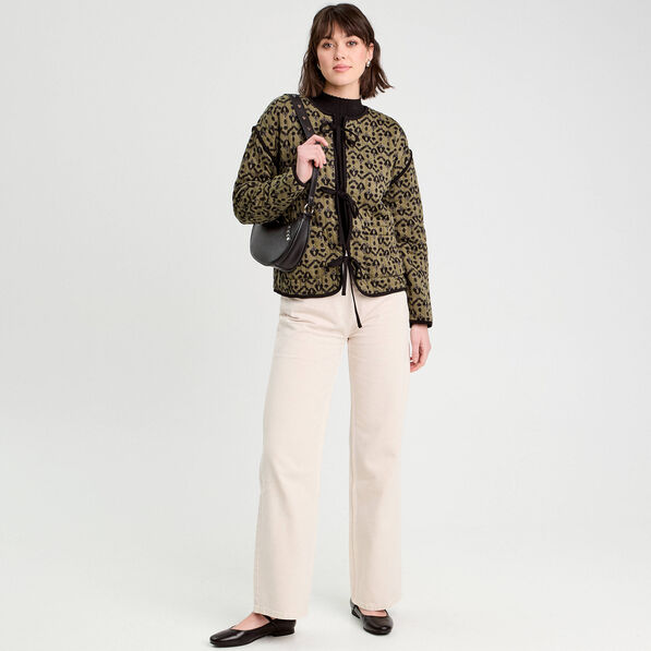 Veste matelassée vert femme