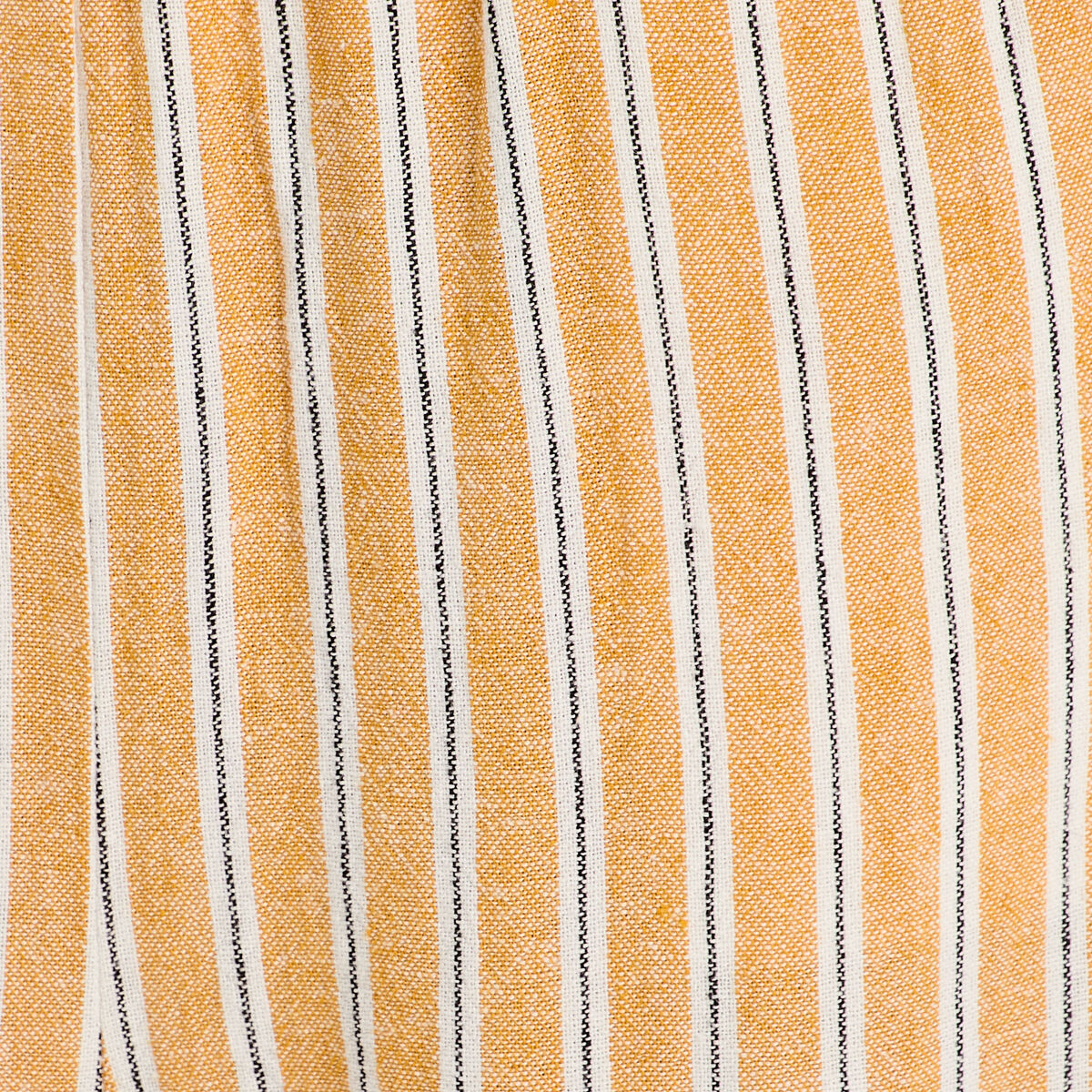 Pantalon large ceinturé contenant du lin jaune femme