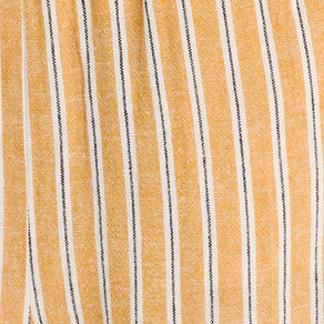 Pantalon large ceinturé contenant du lin jaune femme