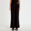 Pantalon bootcut avec ceinture noir femme
