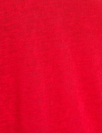T-shirt noeuds dos rouge femme
