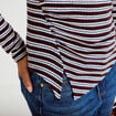 Top ajust&eacute; manches longues col rond marron femme