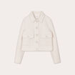 Veste droite boutonnée ecru femme