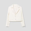 Veste droite boutonnée ecru femme