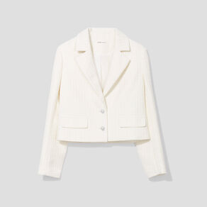 veste droite boutonnee ecru femme Veste droite boutonnée ecru femme