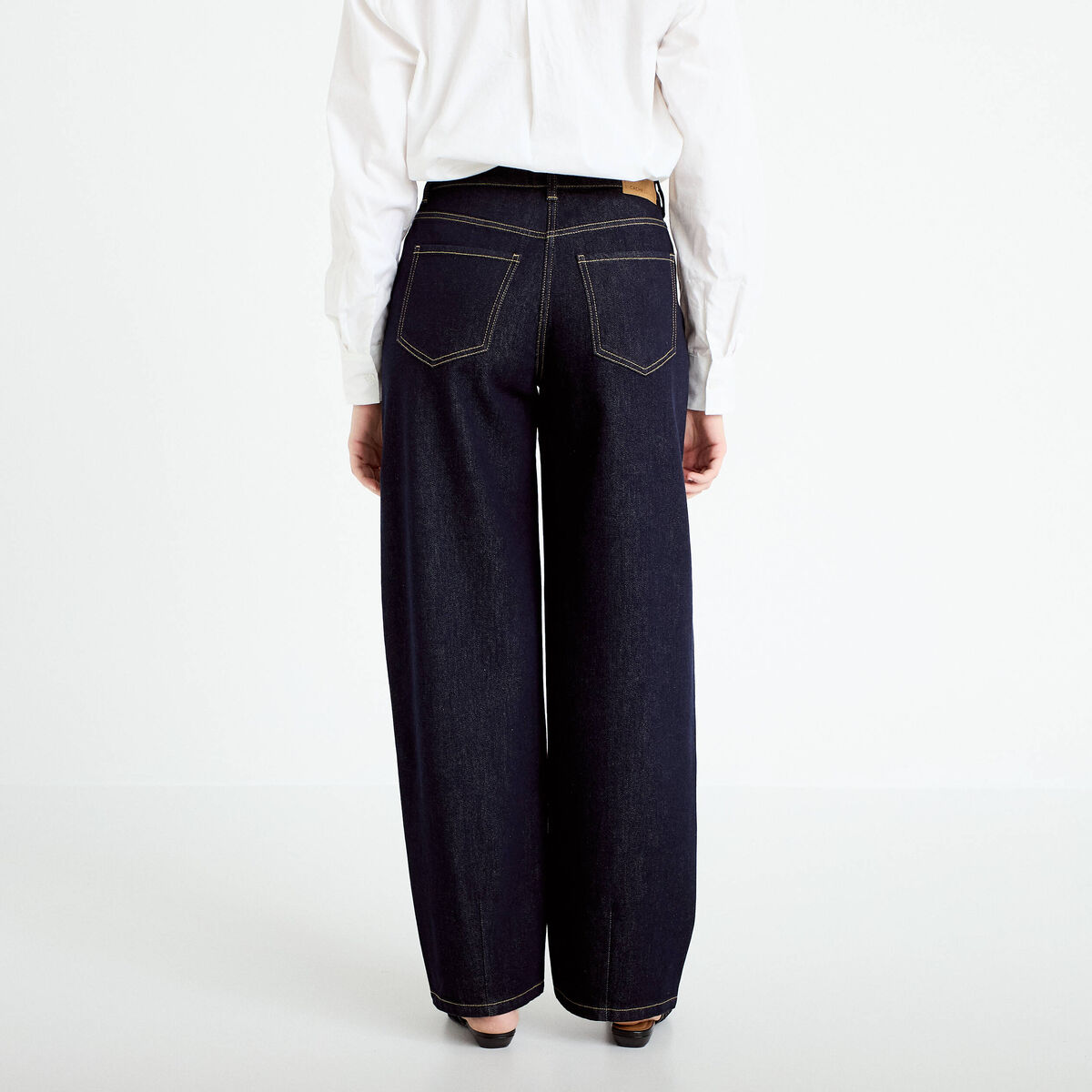 Jean boyfriend denim brut femme