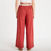 Pantalon large avec ceinture amovible vieux rose femme
