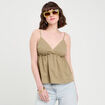 Caraco bretelles fines vert kaki femme